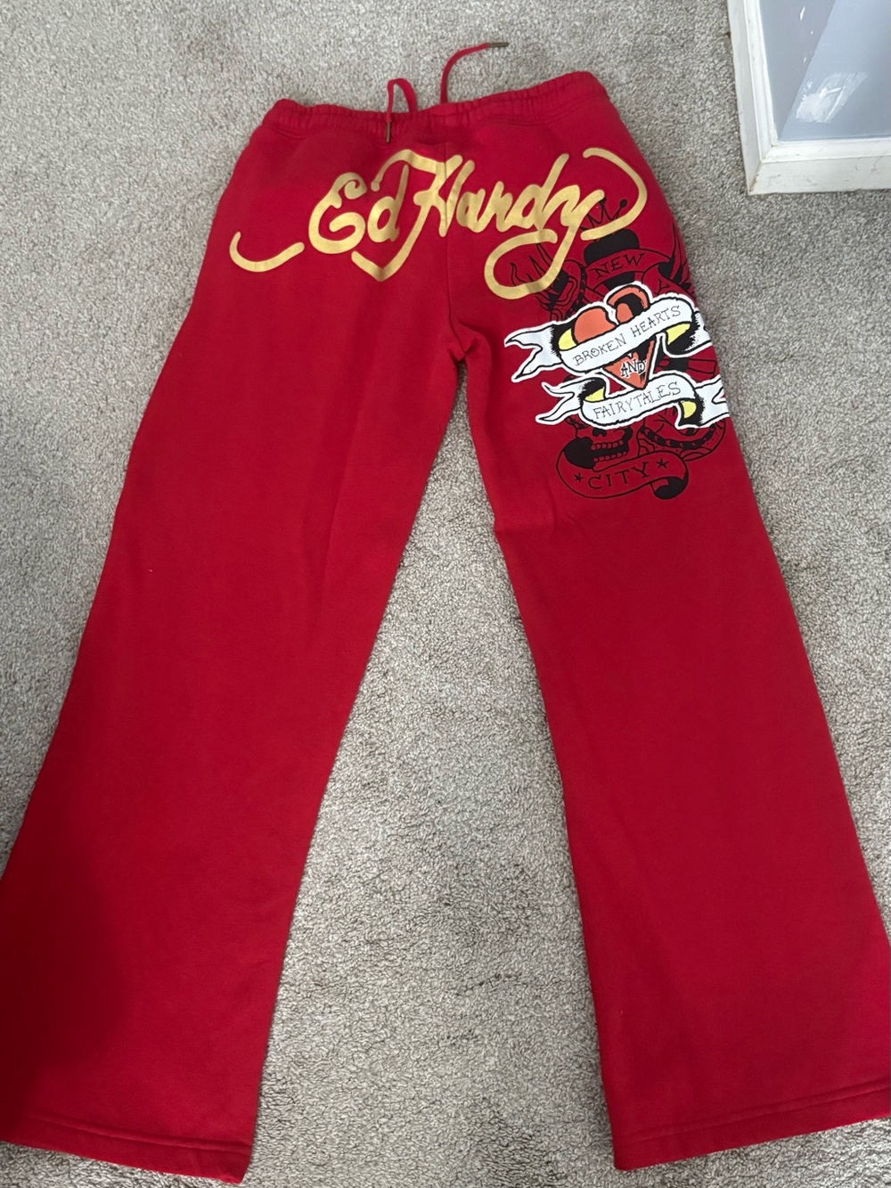 Ed Hardy women's Red Hoodie & Jogger Set - Picture 5 of 5